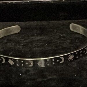 Crescent Moon and Sun Awesome Cuff Bracelet